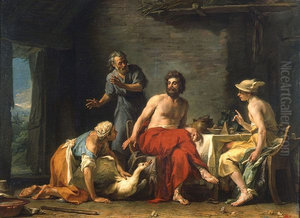 Philemon and Baucis giving hospitality to Jupiter and Mercury Philemon and Baucis giving hospitality to Jupiter and Mercury