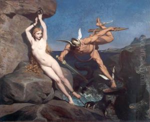 Perseus Freeing Andromeda by Emile ( Jean Baptiste Philippe) Bin