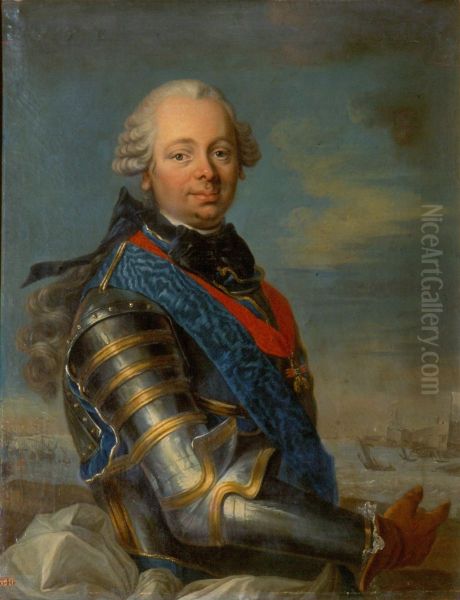 Portrait en buste d'Etienne-Francois, duc de Choiseul en cuirasse, portant le cordon bleu - view 1