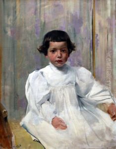 Joaquin Sorolla Garcia dressed in white by Joaquin Sorolla