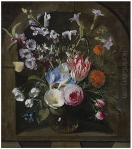 Flower still life in a niche