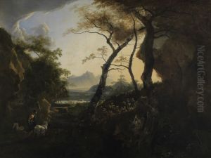 Waldlandschaft mit Hirten Waldlandschaft mit Hirten