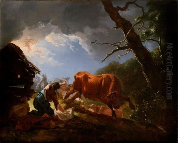 Landscape with the annunciation to the shepherds - view 1
