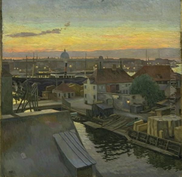View of Wilders Square at Christianshavn. Evening, 1906 - view 1