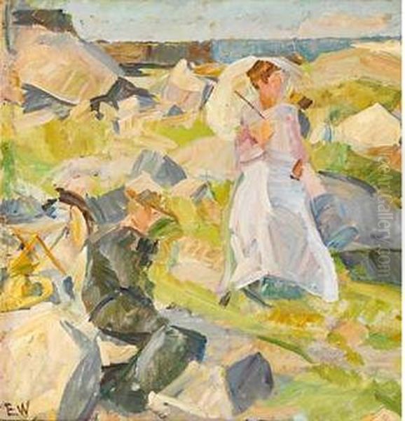 Lady with Parasol - view 1