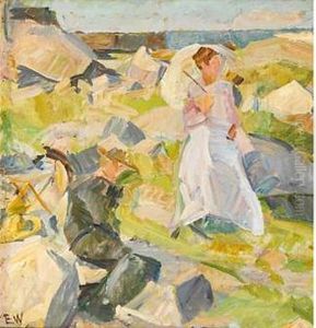 Lady with Parasol by Edvard Weie