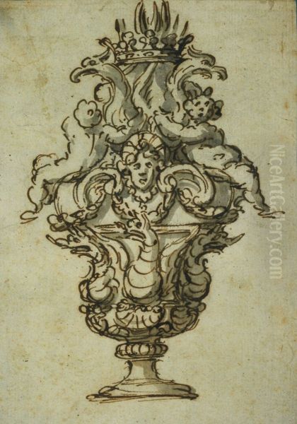 Richly decorated vase - view 1