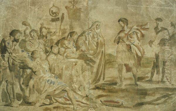 Copie a la maniere de Rubens << Decius Mus interrogeant les augures pendant un sacrifice >> - view 1