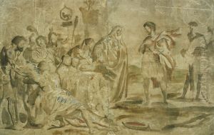Copie a la maniere de Rubens << Decius Mus interrogeant les augures pendant un sacrifice >> Copie a la maniere de Rubens << Decius Mus interrogeant les augures pendant un sacrifice >>