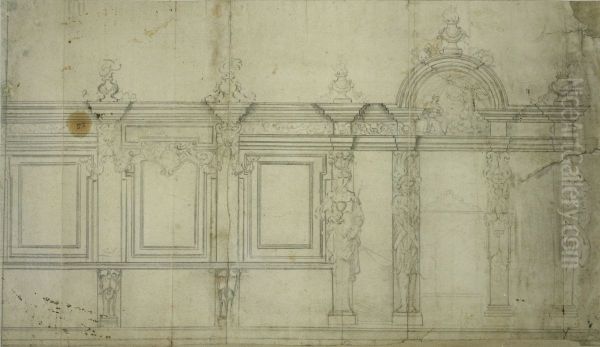Ontwerp voor een biechtstoel en een lambrisering - view 1