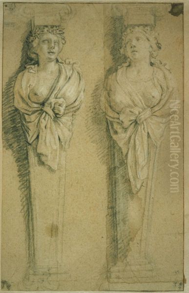 Two caryatids - view 1