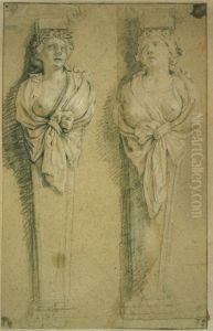 Two caryatids Two caryatids