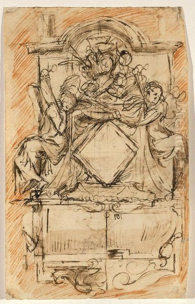 Design for a wall memorial stone with epitaph - view 1