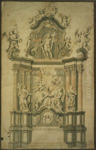 Design for a St. Augustine altar by Willem Ignatius Kerricx