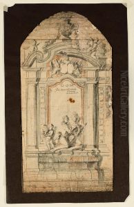 Design for the tomb of a knight and his consort