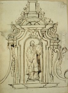 Design for an altar crown by Pieter Scheemaeckers