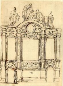 Entwurf fur einen Altar mit der Anbetung der Weisen Entwurf fur einen Altar mit der Anbetung der Weisen
