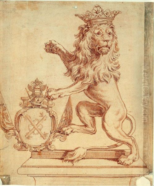 Design for the golden lion of the Company of Ostend - view 1