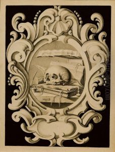 Cartouche avec Vanitas by unknown