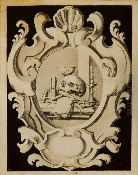 Cartouche avec Vanitas - view 1