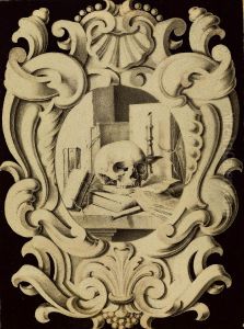 Cartouche avec Vanitas