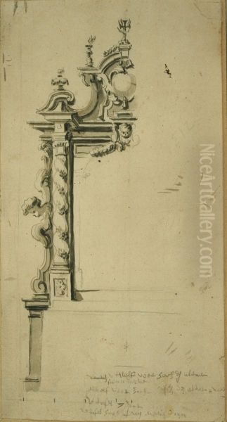 Design for the left-hand side of an altar - view 1
