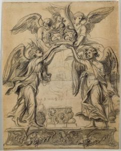 Design for a baldachin, also called an "angels' throne"