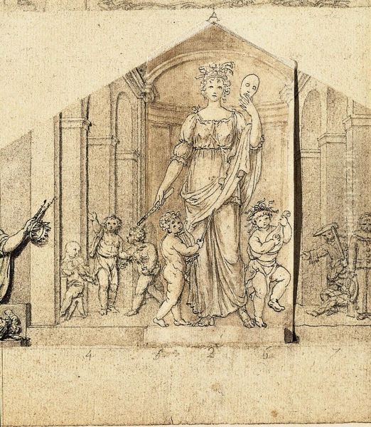 Groupe allegorique de la Commedia dell'arte - view 1
