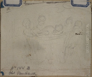 Pencil drawing of the Circumcision of Christ (?) by unknown