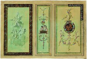 Trois ebauches pour la decoration de panneaux muraux dans le style Louis XVI by unknown