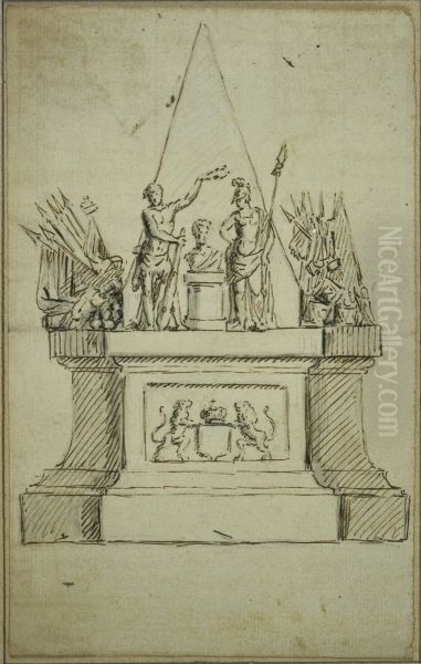 Entwurf fur ein Mausoleum fur einen Prinzen von Oranje - view 1