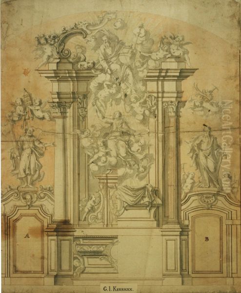 Ontwerp voor een altaar met de Ten Hemelopneming van Maria - view 1