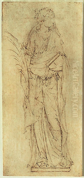 Projet de la statue de Veritas sur la chaire de l'eglise Saint-Jacob a Anvers - view 1