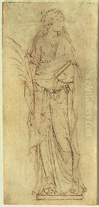 Projet de la statue de Veritas sur la chaire de l'eglise Saint-Jacob a Anvers Projet de la statue de Veritas sur la chaire de l'eglise Saint-Jacob a Anvers