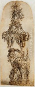 Ebauche de la face avant d'une chaire by unknown