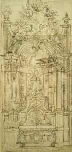 Design for an altar of a female martyr by Theodoor Verhaegen