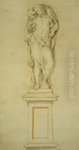 Beeld van Christus als de Goede Herder by Willem Ignatius Kerricx