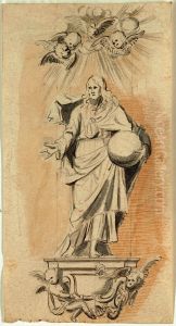 Entwurf fur eine Salvator-Mundi-Statue by Willem Ignatius Kerricx