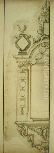 Design for the left-hand half of a tomb - view 1