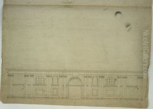 Measurements of the ground floor in the facade of St. Charles Borromeus' Church in Antwerp by unknown