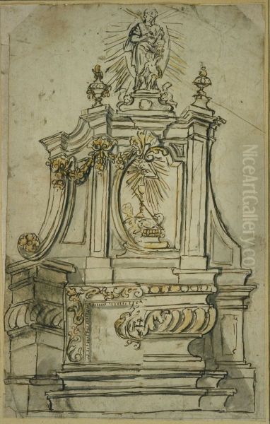Entwurf mit Varianten fur einen Altar - view 1