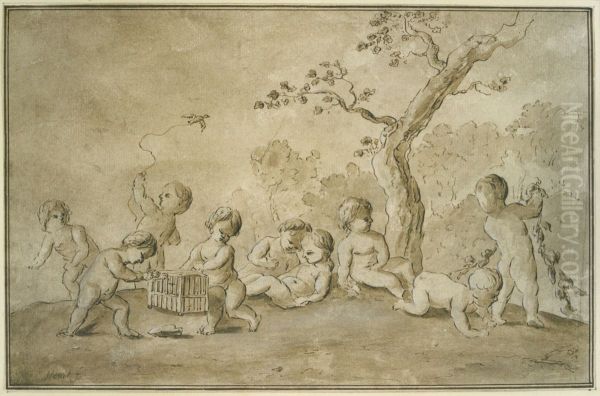Design for a painting "Children's pastorale" - view 1