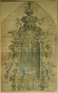 Ebauche d'un autel avec motifs Louis XIV by unknown