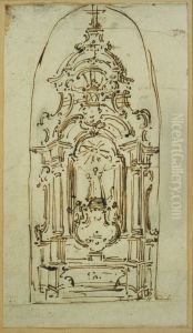 Preliminary sketch of an altar of Our Lady by Theodoor Verhaegen
