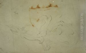 Schets van een draak by unknown