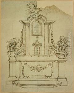 Ebauche d'un autel de la Sainte-Croix by unknown