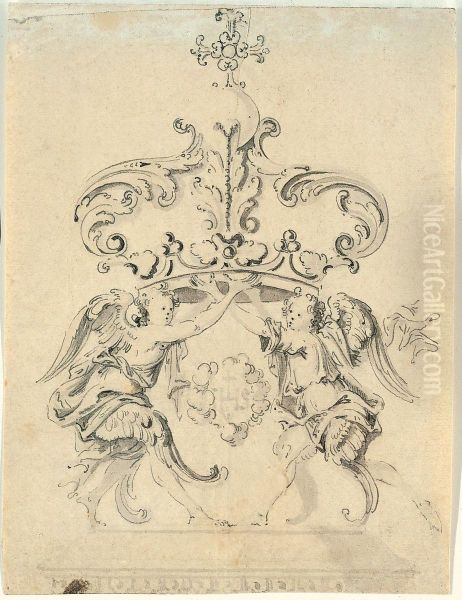 Trone d'exposition (?) avec monogramme IHS - view 1