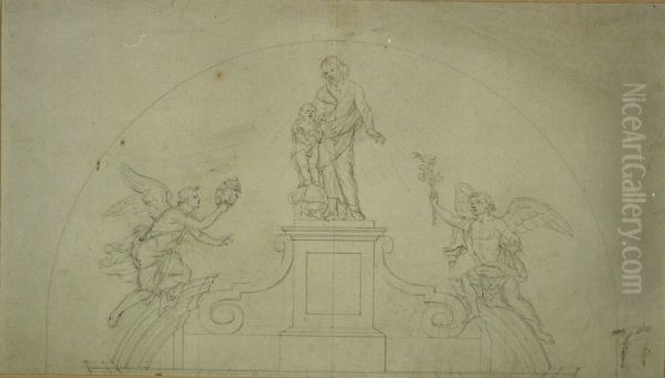 Design for the crown of an altar - view 1