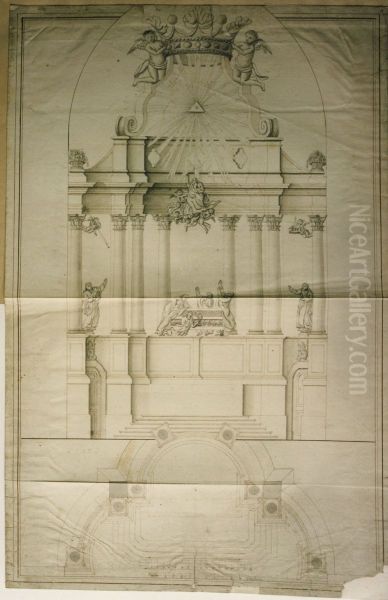 Vermessung des Hochaltars der Bernaderus-Abtei in Antwerpen - view 1