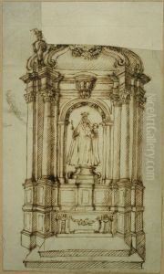 Esquisse d'un autel de Notre-Dame